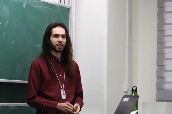 Alexander Clifton gave a talk on the existence of a monochromatic increasing sequence with all gaps in a fixed set in any coloring of the set of positive integers at the Discrete Math Seminar