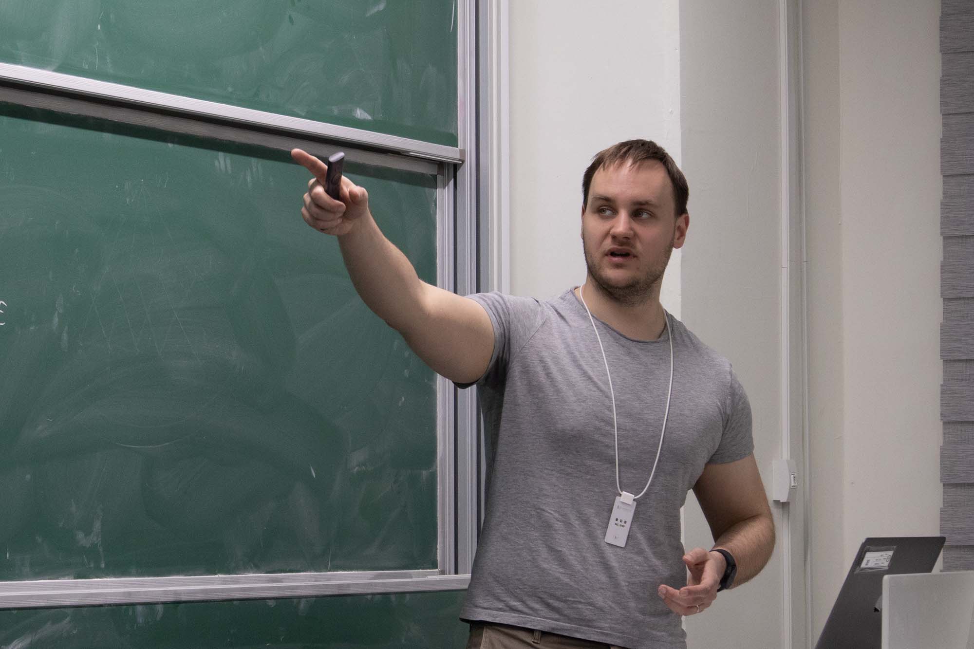 István Tomon gave a talk on the intersection graph of axis-parallel ...