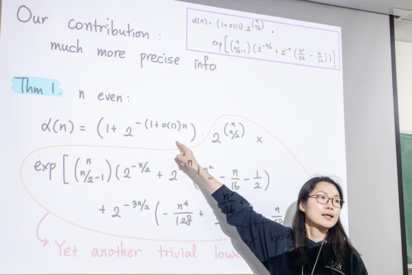 Jinyoung Park (박진영) gave a talk on the number of antichains of subsets of an n-element set at the Discrete Math Seminar
