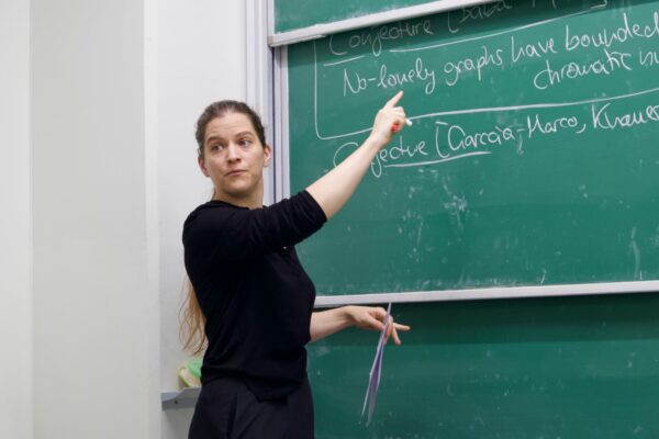 Meike Hatzel gave a talk on disproving Babai’s lonely coloring conjecture at the Discrete Math Seminar