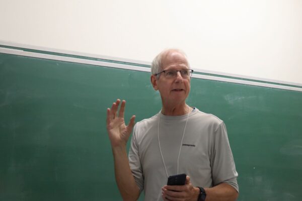 William Cook gave a talk on using branch-decompositions for discrete optimization problems, such as the traveling salesman problem, at the Discrete Math Seminar