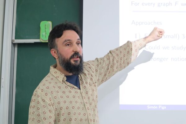 Simón Piga gave a talk on variants of the Turán problem for k-uniform hypergraphs at the Discrete Math Seminar