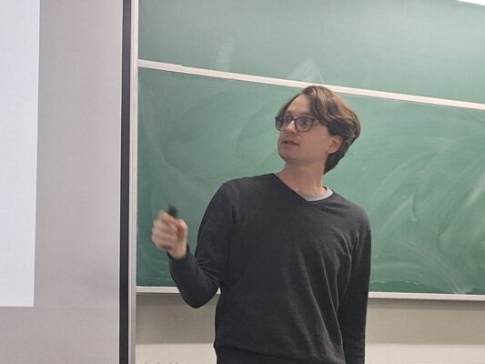 Ferdinand Ihringer gave a talk at the Discrete Math Seminar on low-degree Boolean functions and applications of vector space Ramsey numbers