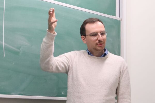 Daniel Mock gave a talk at the Discrete Math Seminar on an algorithmic framework for showing the fixed-parameter tractability of the dominating set problem and its generalizations