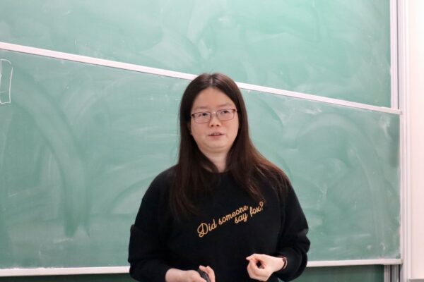 Xiaofan Yuan gave a talk on the minimum color-degree condition for having a rainbow path at the Discrete Math Seminar