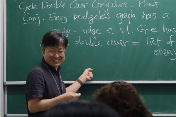 Sang-il Oum (엄상일) gave a talk at the Discrete Math Seminar on a recent proof of the cycle double cover conjecture by OpenAI